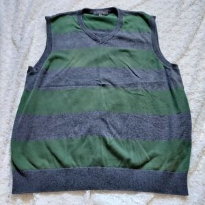 Old Navy classic knit Sweater Vest striped XL Academia Preppy Grandpacore